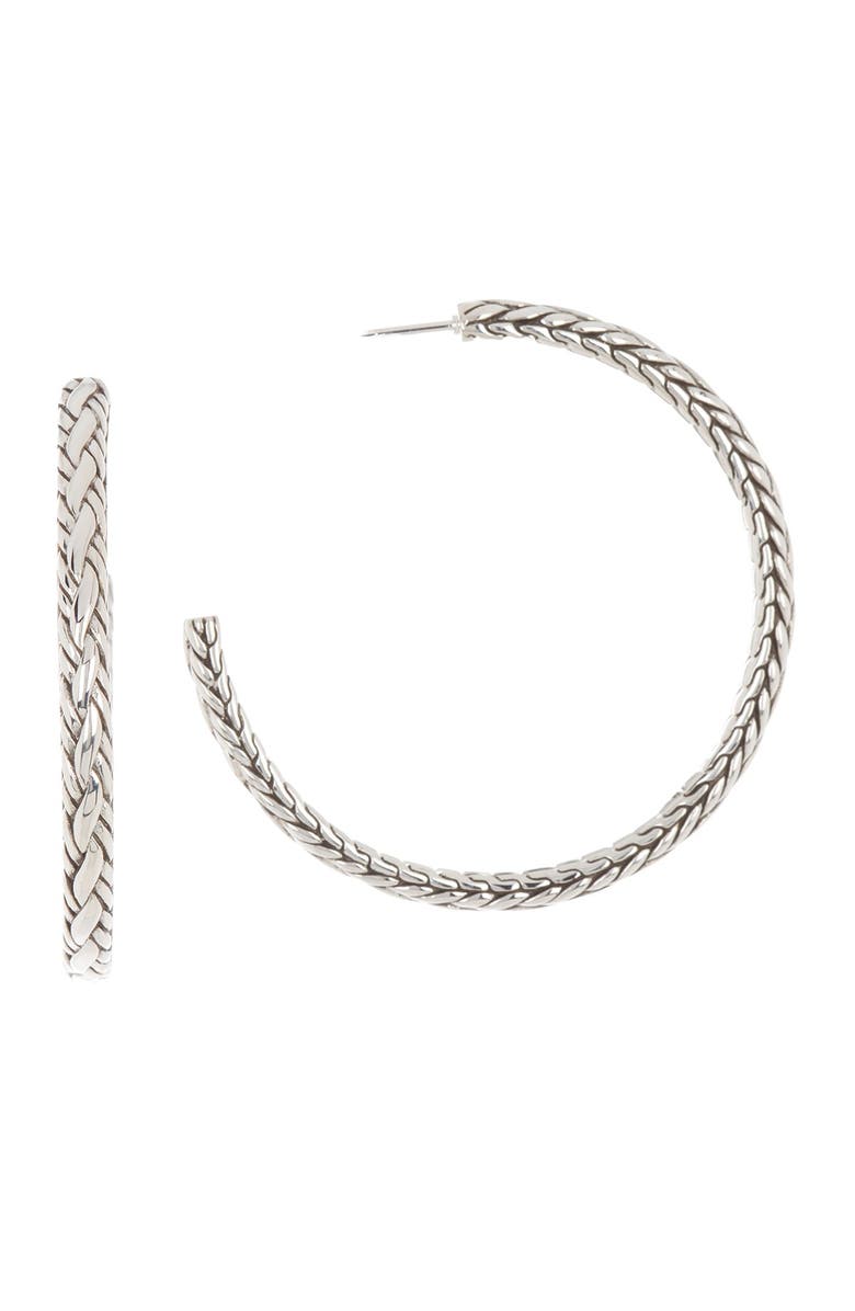 John Hardy Classic Chain Hoop Earrings, Main, color,