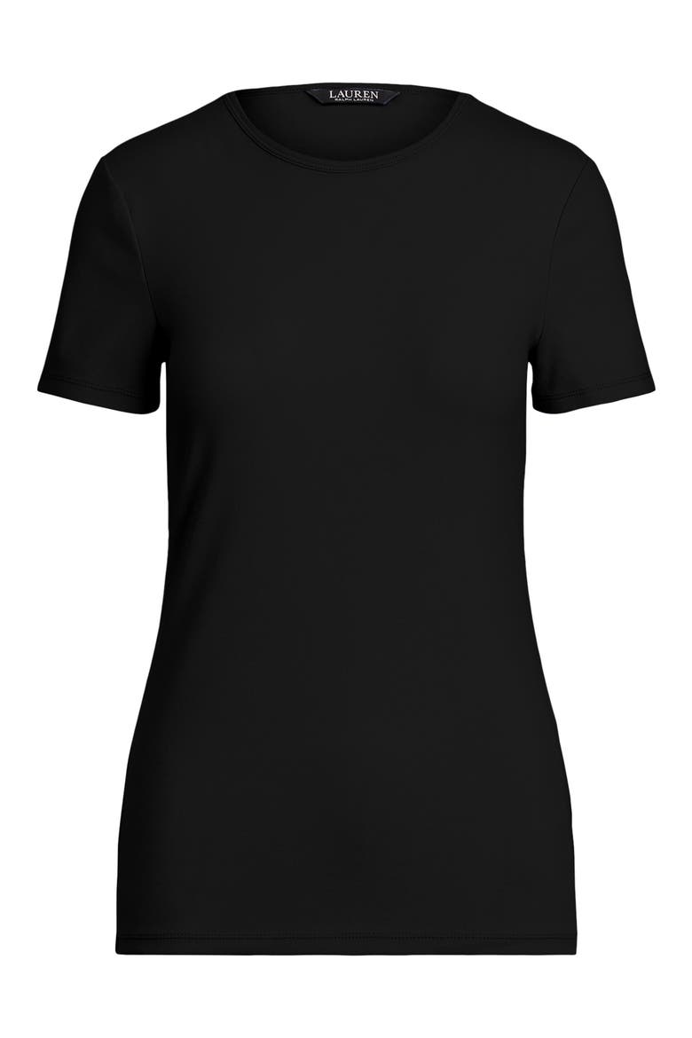 Cotton Blend T-Shirt, Alternate, color, POLO BLACK