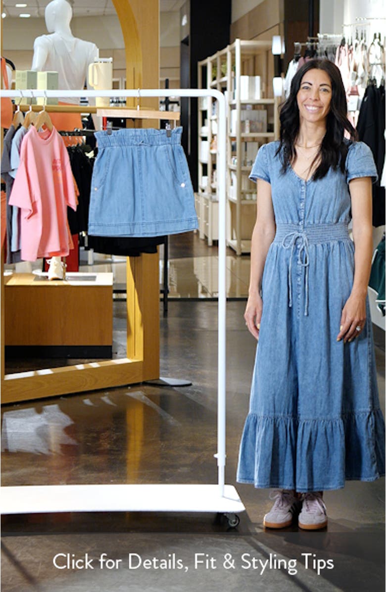 Kids' Paperbag Waist Denim Skirt, sales video thumbnail