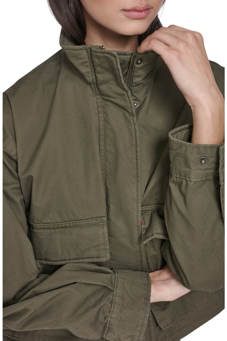 Crop Surplus Jacket, Alternate, color, OLIVE NIGHT
