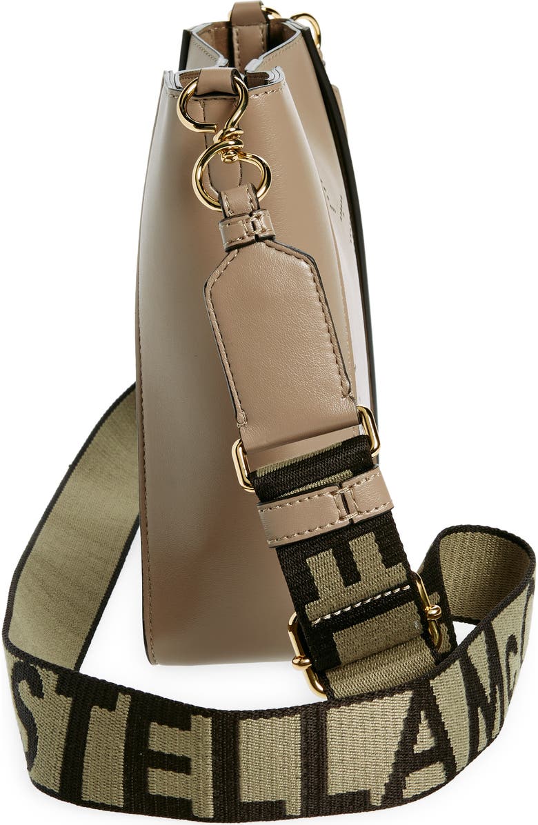 Stella McCartney Mini Faux Leather Crossbody Bag, Alternate, color, Moss