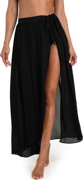 L'AGENCE Klaire Chiffon Cover-Up Skirt