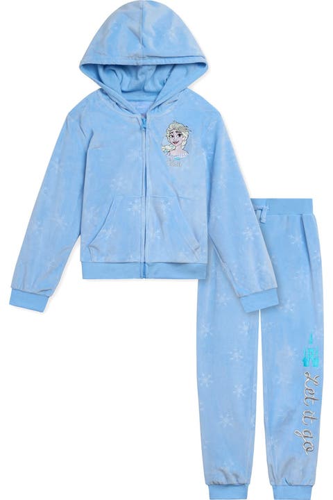 Frozen Queen Elsa 2-Piece Velour Hoodie and Pants Set