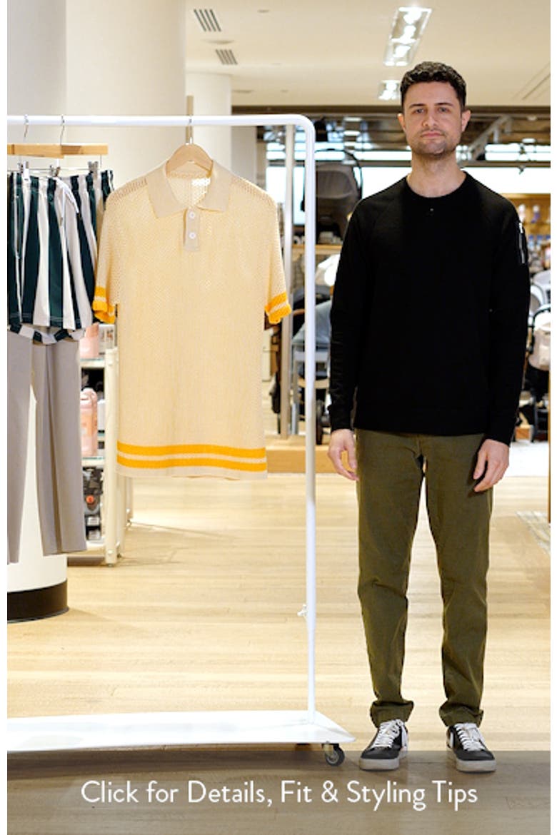 Stripe Open Stitch Organic Cotton Polo video