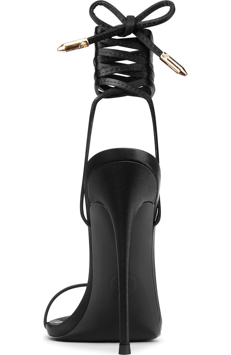 FEMME Luce Minimale Satin Sandal, Alternate, color, Black