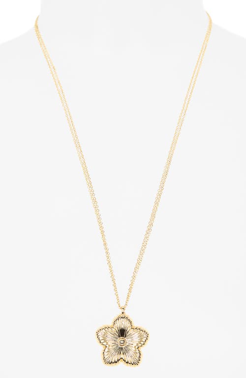 Baublebar Floral Pendant Double Chain Necklace In Gold