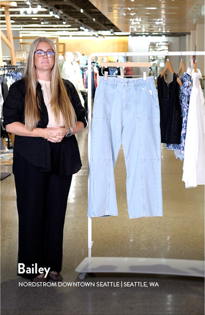 Getty High Waist Crop Utility Jeans, sales video thumbnail