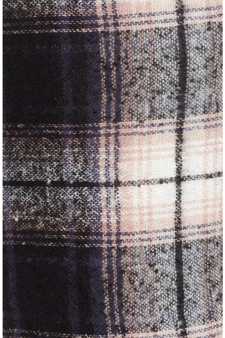 Tartan Blanket Wrap, Alternate, color, BLACK COMBO
