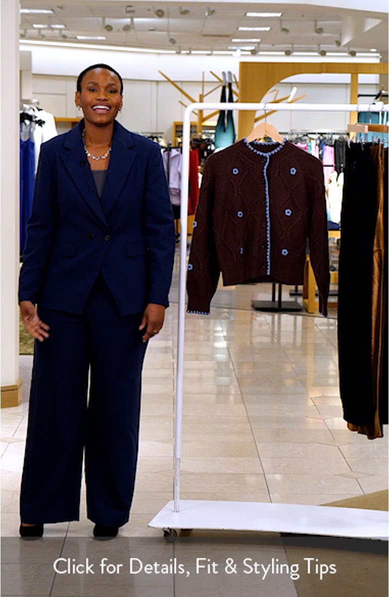 Laurie Floral Stitch Cardigan, sales video thumbnail