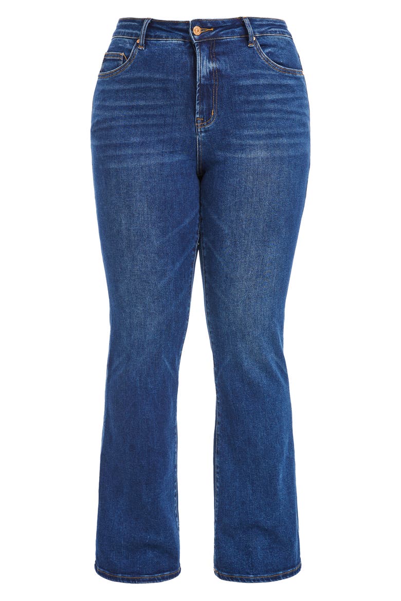 High Waist Bootcut Jeans, Alternate, color, DEEPSEA