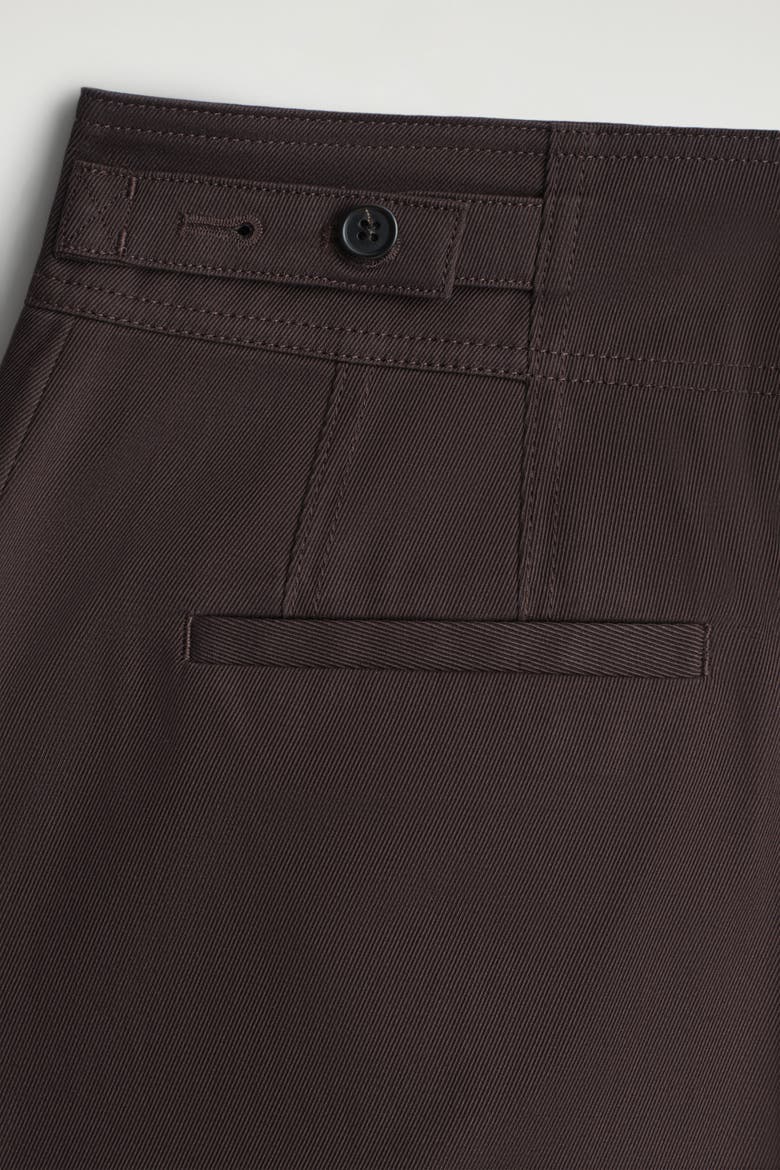 Cropped Cotton Balloon Pants, Alternate, color, DARK BROWN