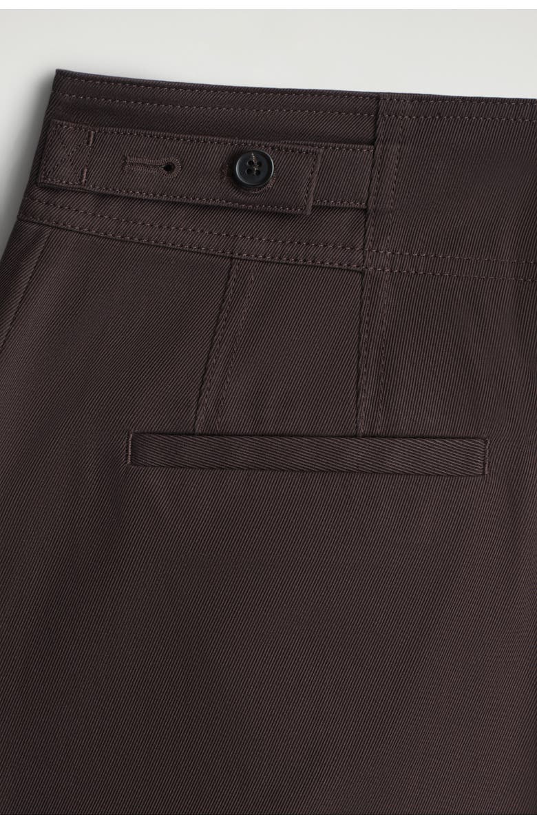 COS Cropped Cotton Balloon Pants, Alternate, color, Dark Brown