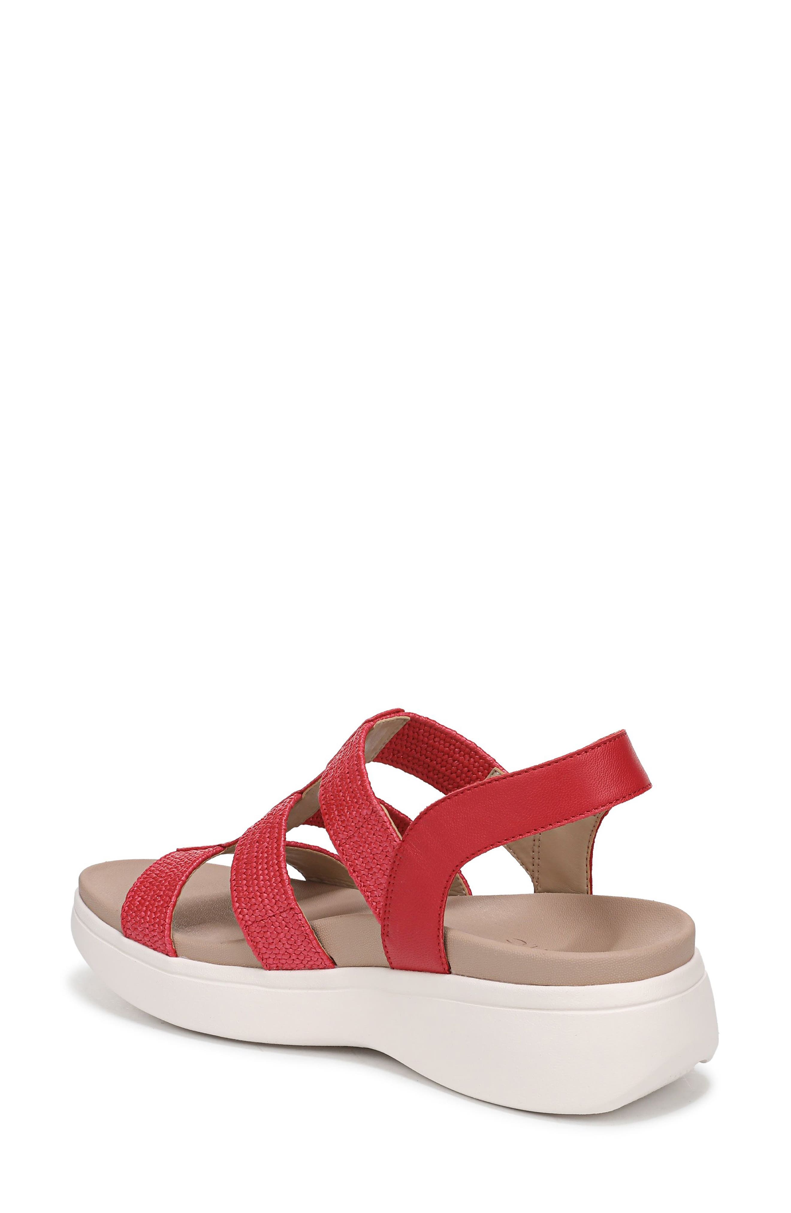 Vionic Sabrina Fisherman Platform Sandal, Alternate, color, Varsity Red Leather