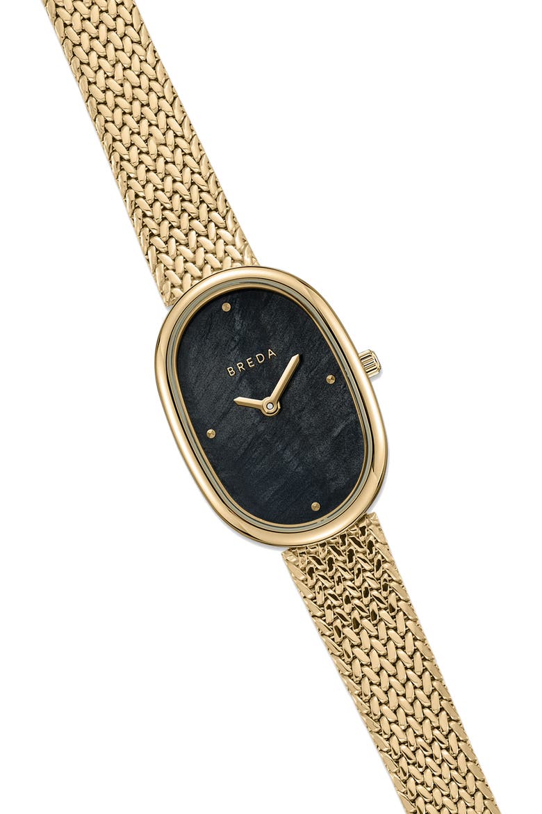 Jane Mesh Strap Watch, 23mm, Alternate, color, 18K GOLD-PLATED