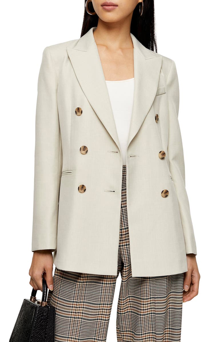 Topshop Double Breasted Blazer, Main, color, 