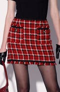 Walter Baker Ada Embroidered Tweed Miniskirt
