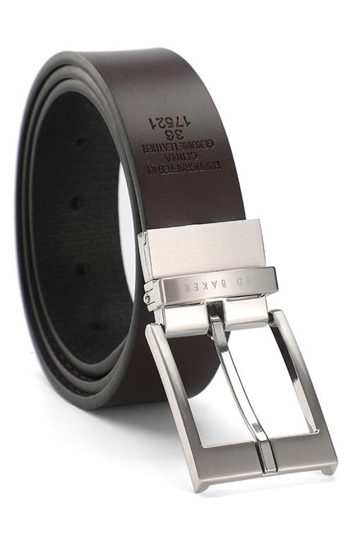 Ted Baker London Reversible Leather Belt In Black