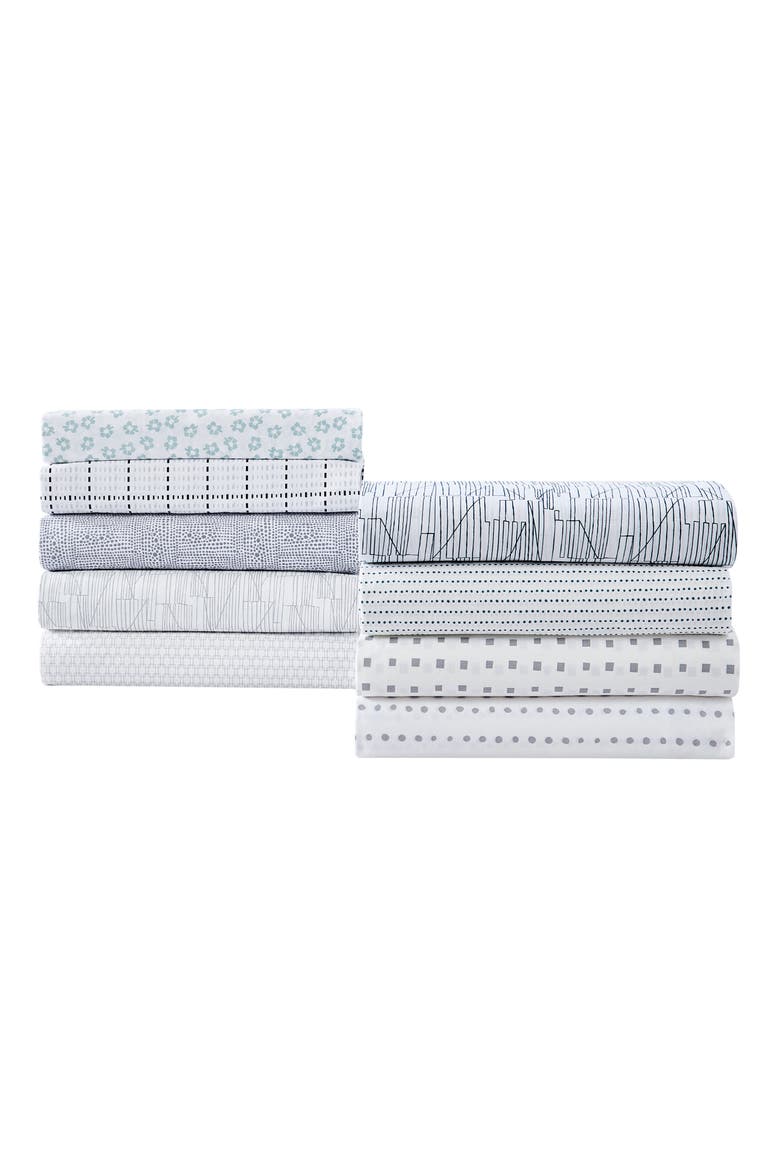Radius 200 Thread Count Cotton Percale Sheet Set, Alternate, color, NAVY