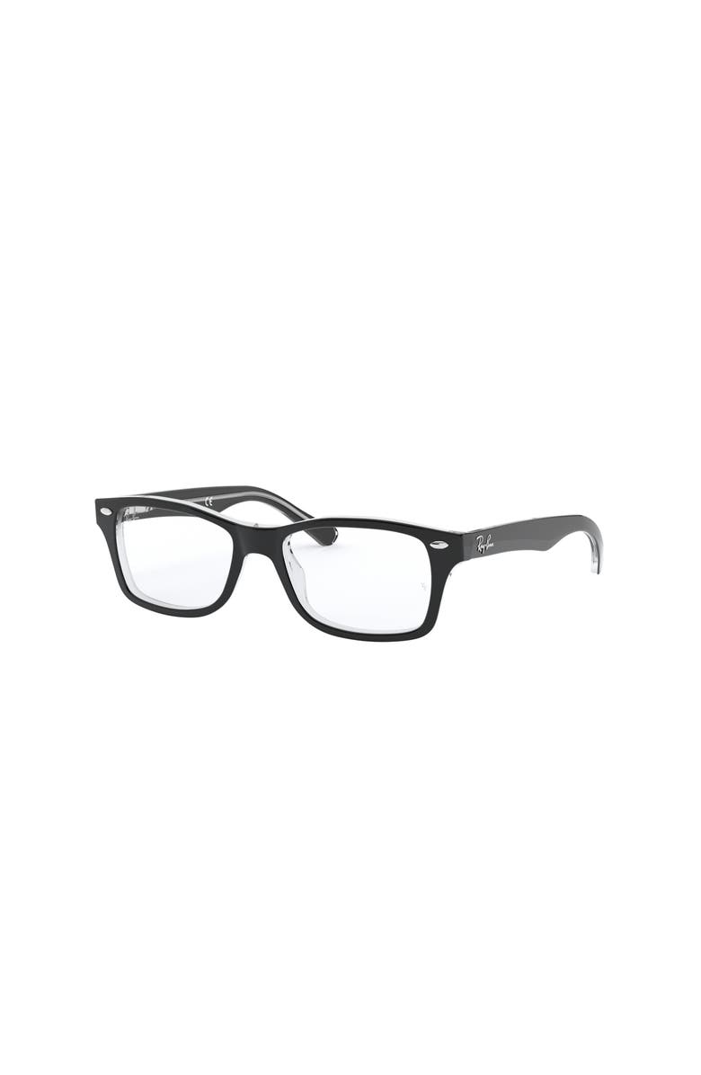 Ray-Ban 48mm Square optical glasses, Main, color, Black