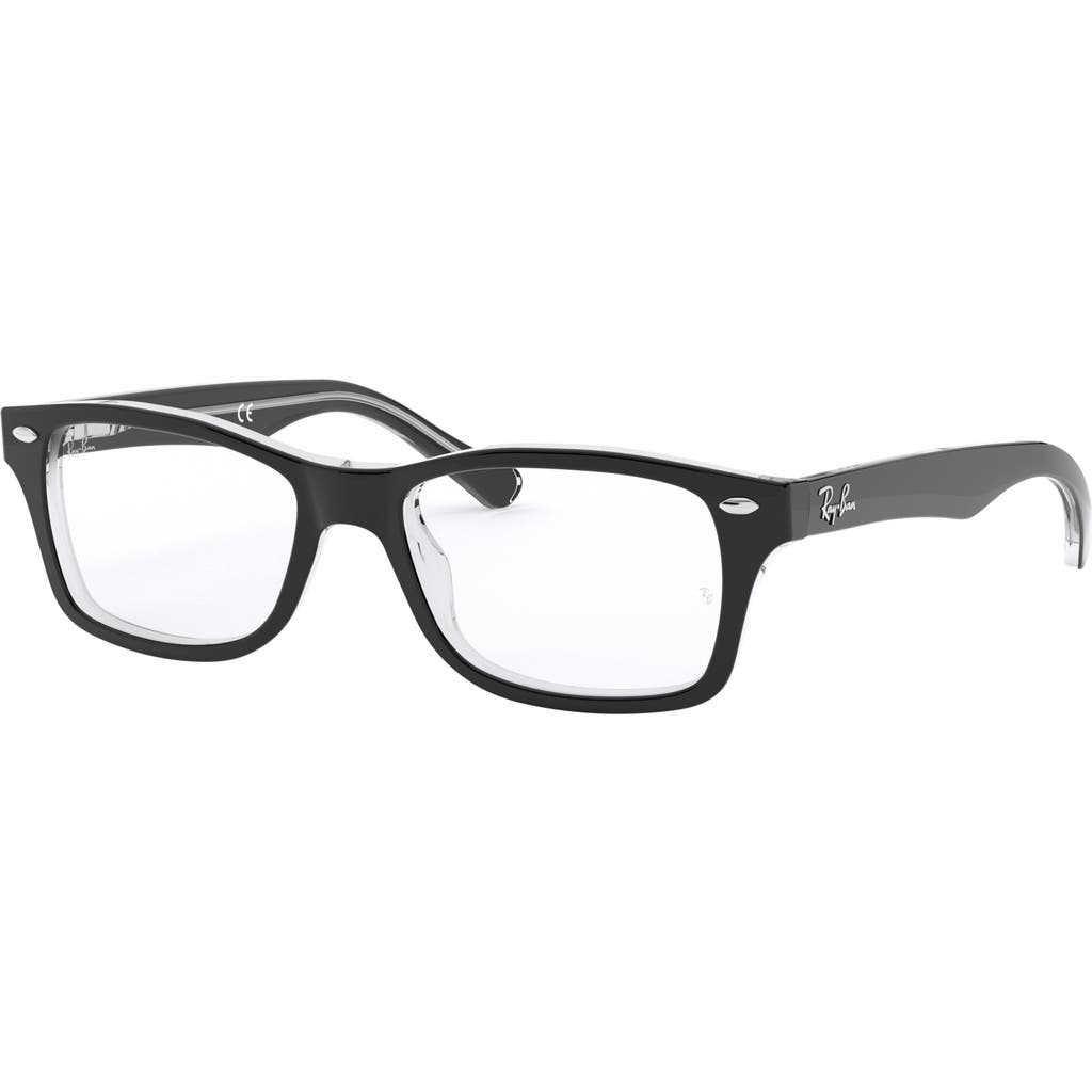 Ray Ban Ray-ban 48mm Square Optical Glasses In Gray