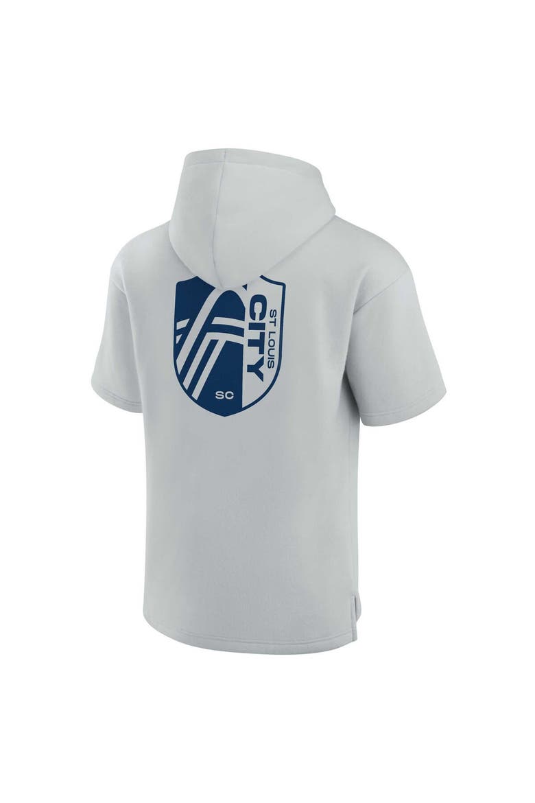 Unisex Fanatics Signature Gray St. Louis City SC Elements Super Soft Fleece Short Sleeve Pullover Hoodie, Alternate, color, Gray