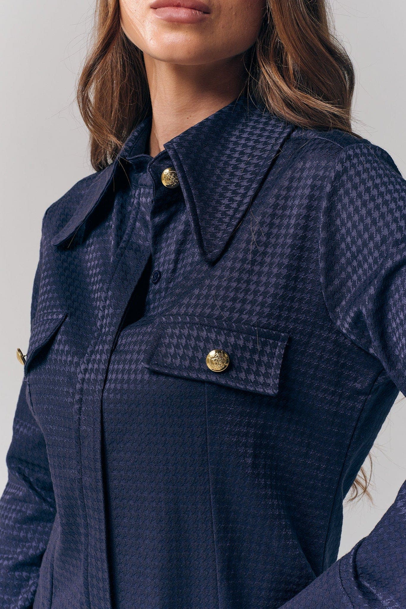 Houndstooth Pattern Shirt - image 2