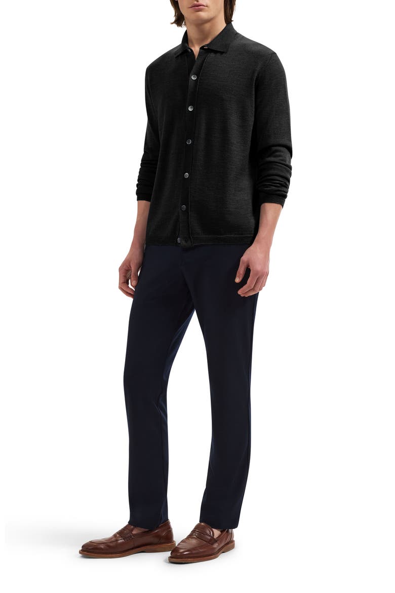 Alistair Merino Wool Cardigan, Alternate, color, BLACK