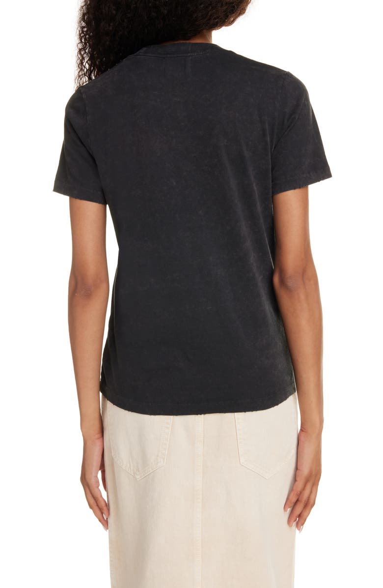 Isabel Marant Étoile Ziliani Distressed Cotton Logo Graphic T-Shirt, Alternate, color,