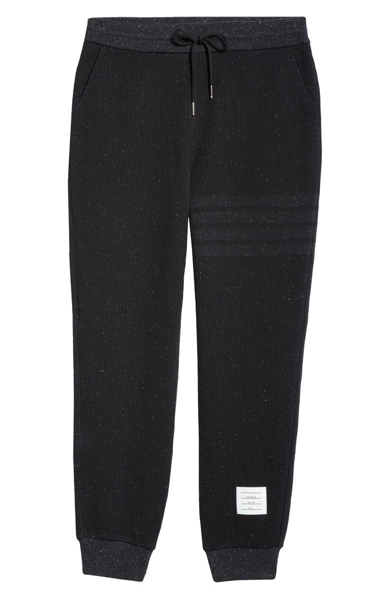 Thom Browne 4-Bar Flecked Cotton & Silk Sweatpants, Alternate, color, 