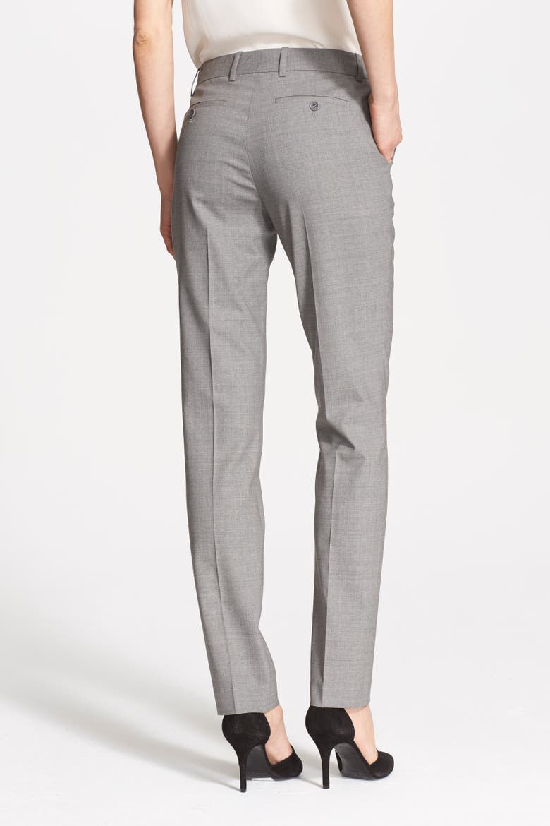 'Super Slim Edition' Stretch Wool Pants, Alternate, color, LIGHT GREY