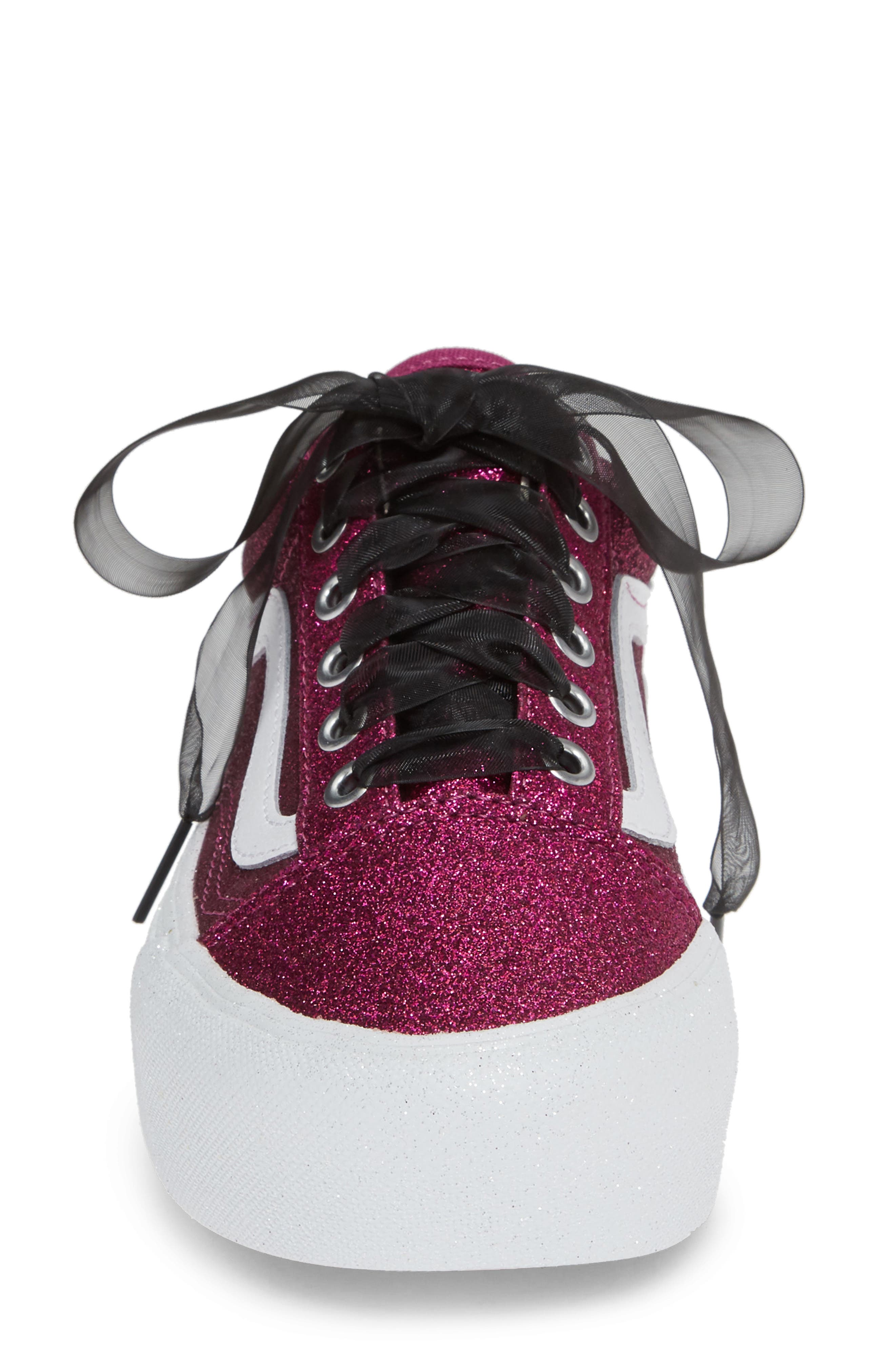 Old Skool Platform Sneaker, Alternate, color, WILD ASTER/ TRUE WHITE