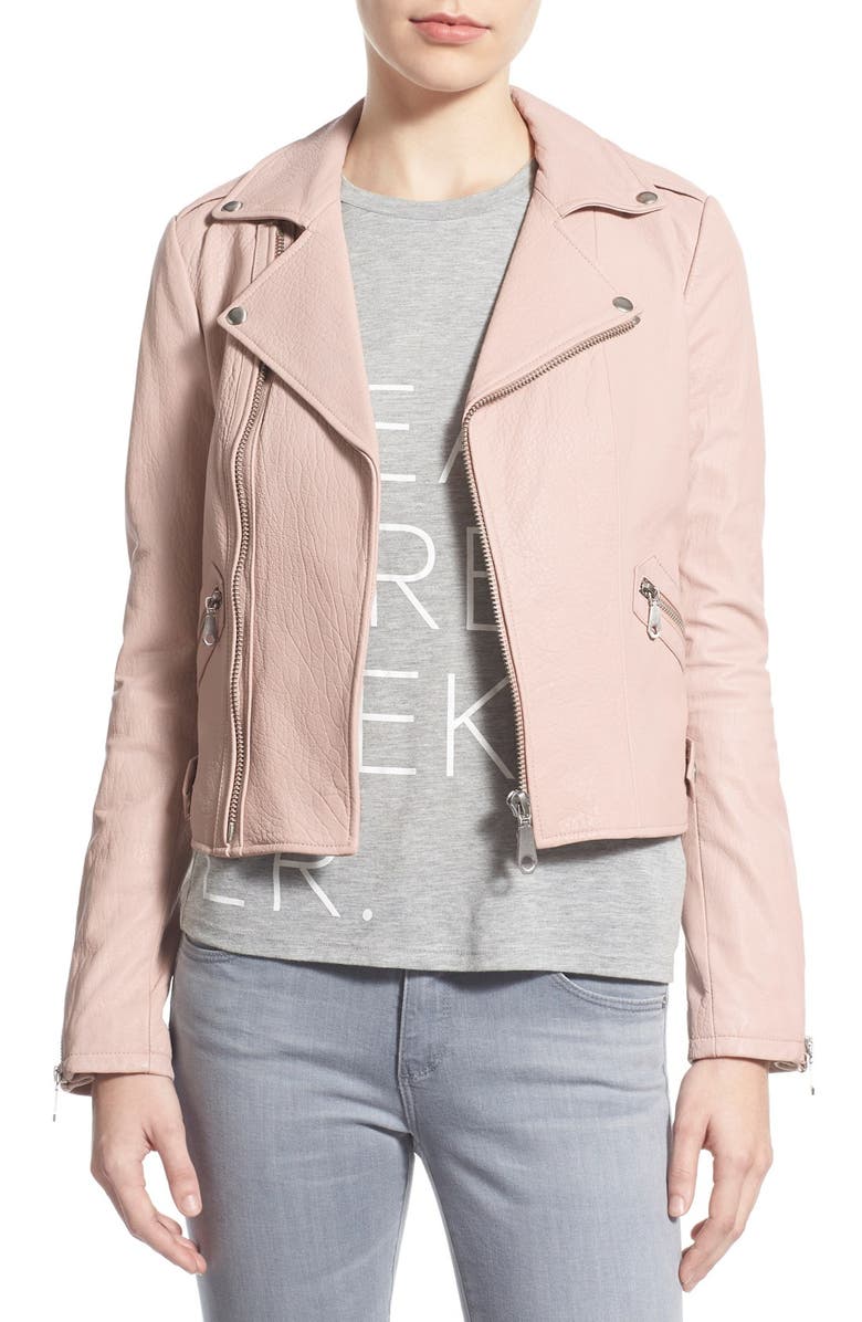 Rebecca Minkoff Pebble Leather Jacket, Main, color,