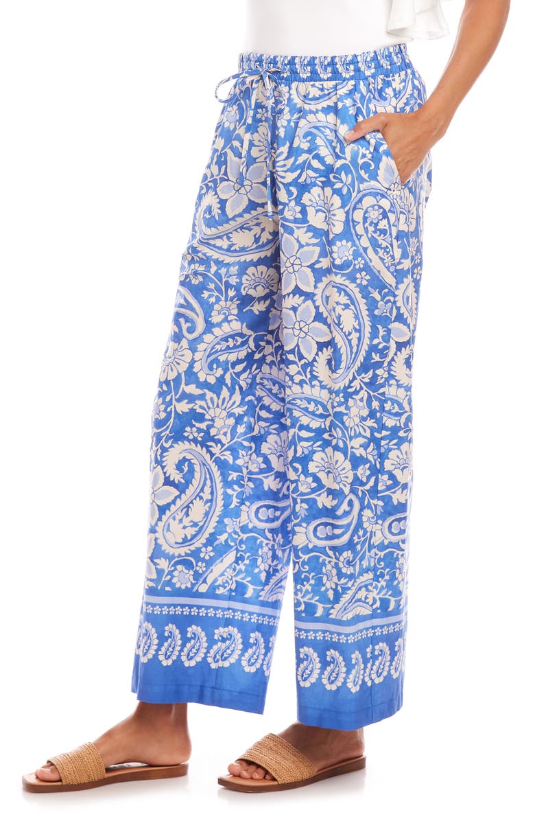 Karen Kane Paisley Print Wide Leg Pants, Alternate, color, Floral Paisley