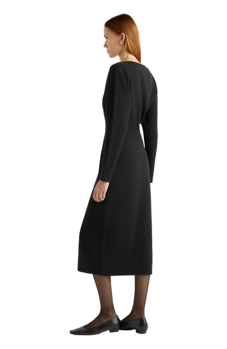 Modern Citizen Bora Off Shoulder V-Neck Sweater Dress, Alternate, color, Black