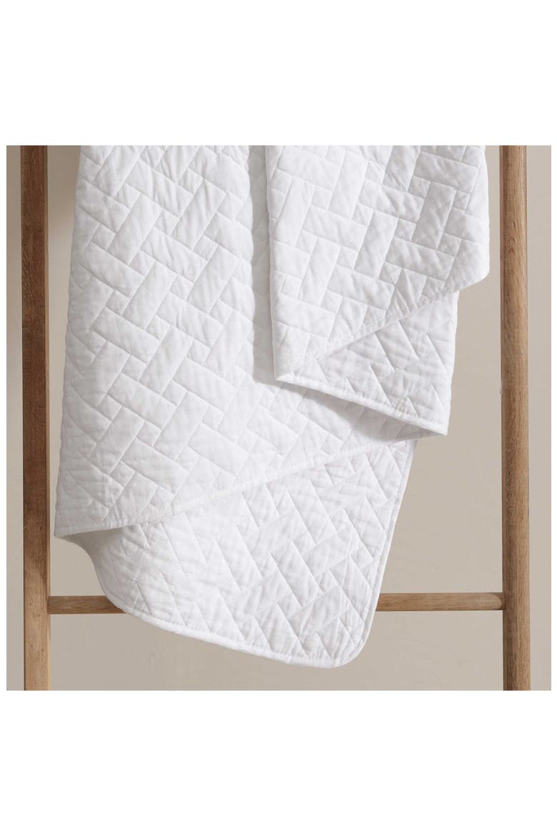 Solid Cotton Quilt & Sham Set, Alternate, color, WHITE