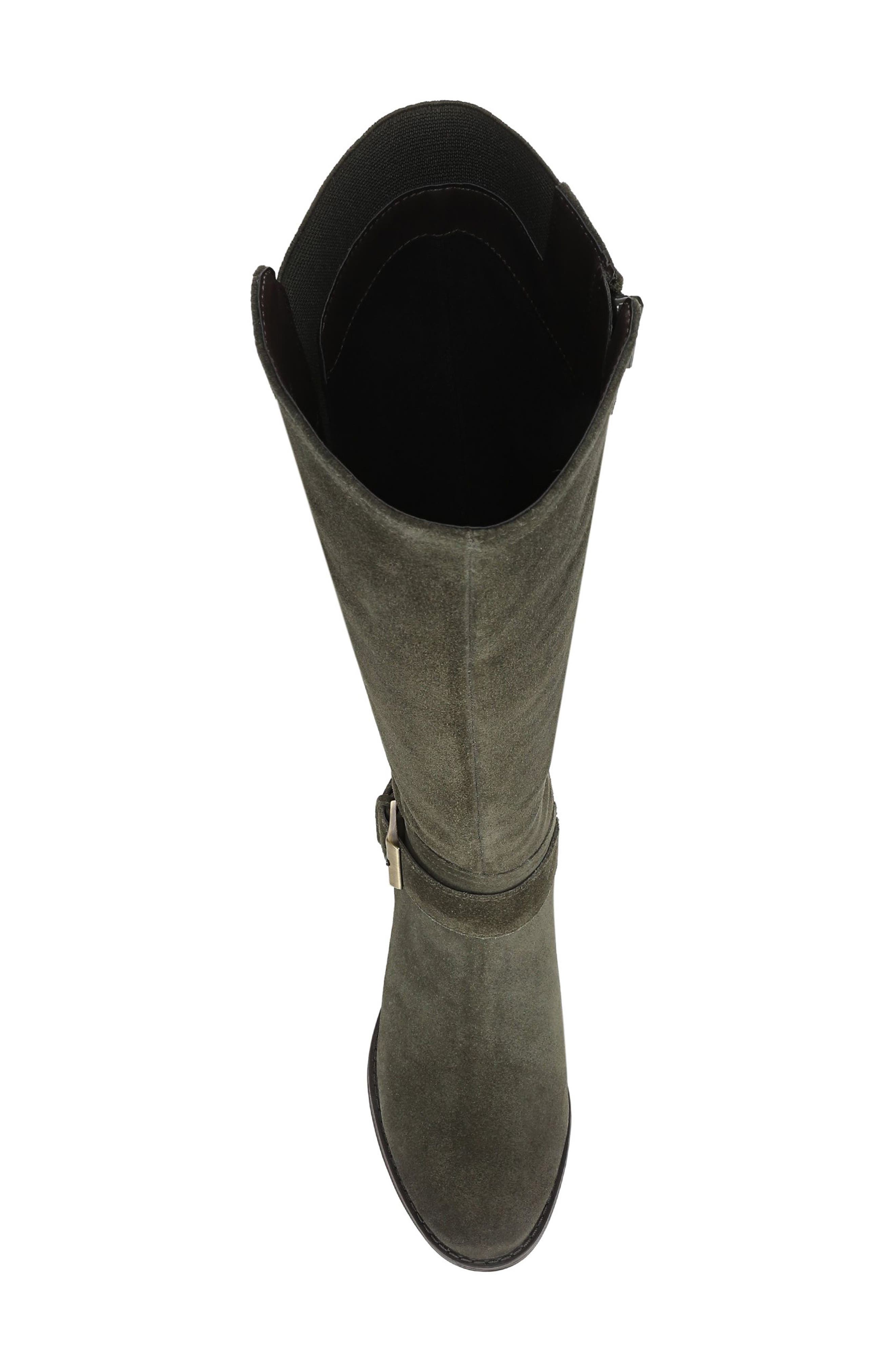 Juno Leather Riding Boot, Alternate, color, CACTUS CLAY GREEN SUEDE