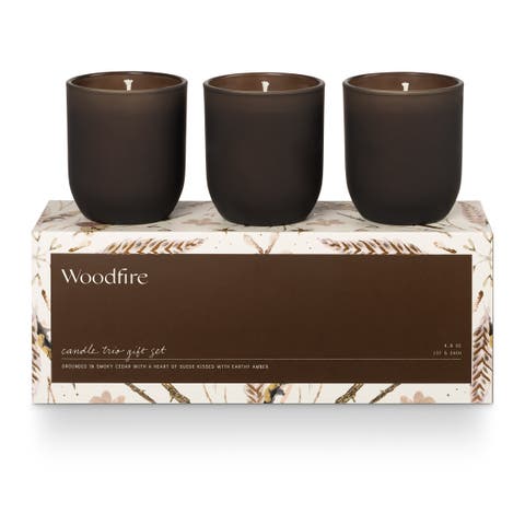 Illume Candle Trio Gift Set, Woodfire