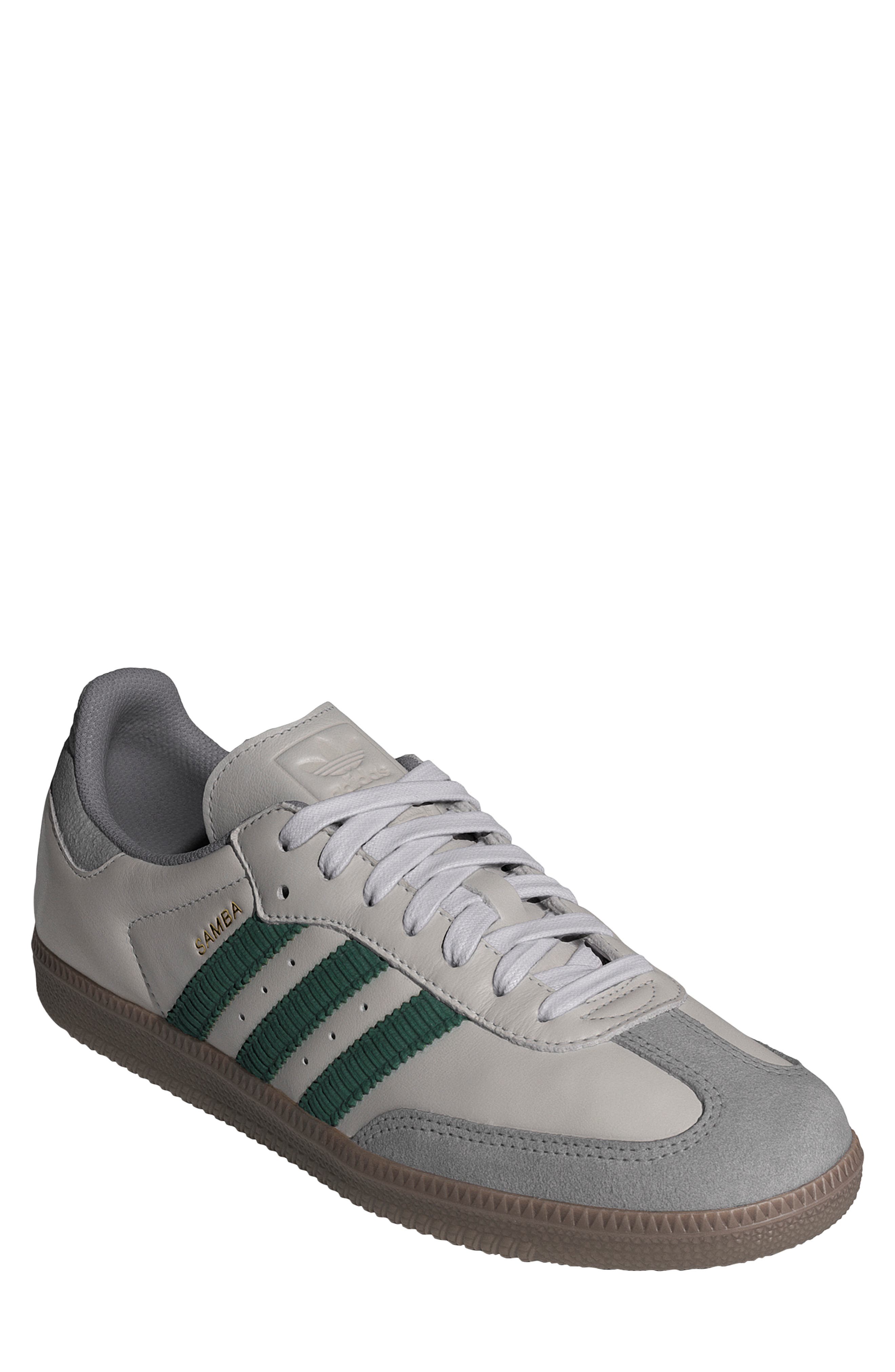 adidas Samba OG Sneaker, Main, color, Grey/ Collegiate Green/ Gum5