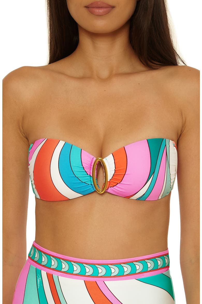 Apollo Bandeau Bikini Top, Main, color, MULTI