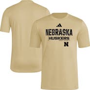 adidas Men's adidas Natural Nebraska Huskers 2025 Military Appreciation Pre-Game AEROREADY T-Shirt