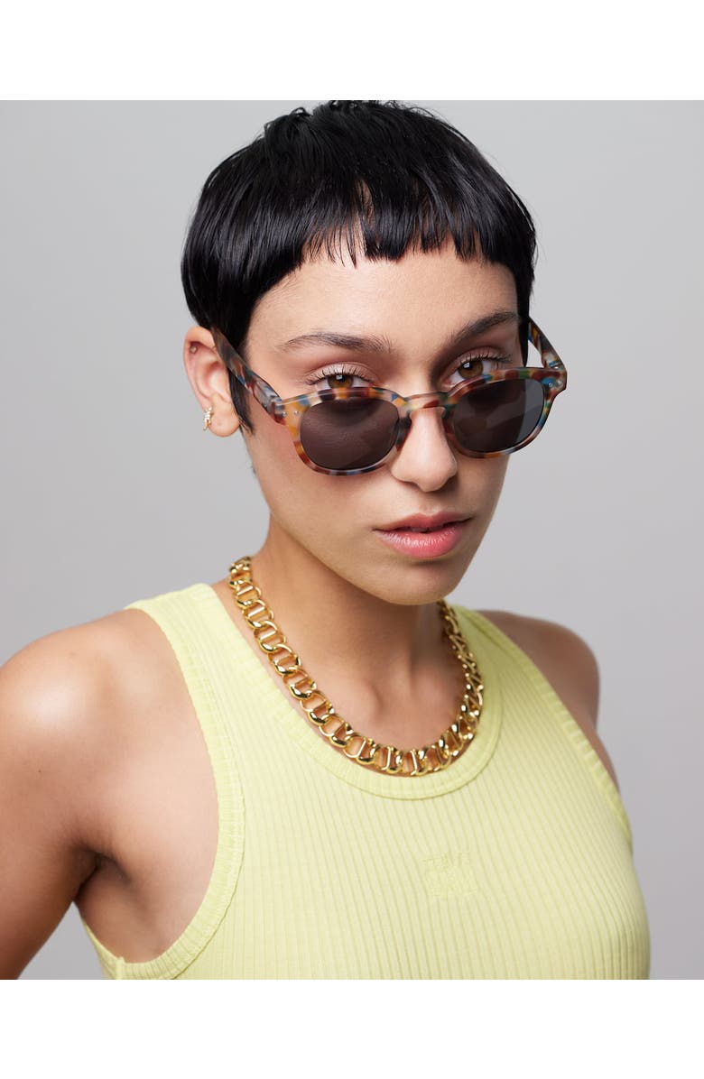 IZIPIZI #C 47mm Square Sunglasses, Alternate, color, Blue Tortoise