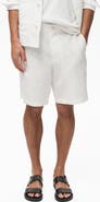 MANGO Slim Fit Lyocell & Linen Bermuda Shorts