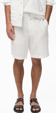 MANGO Slim Fit Lyocell & Linen Bermuda Shorts