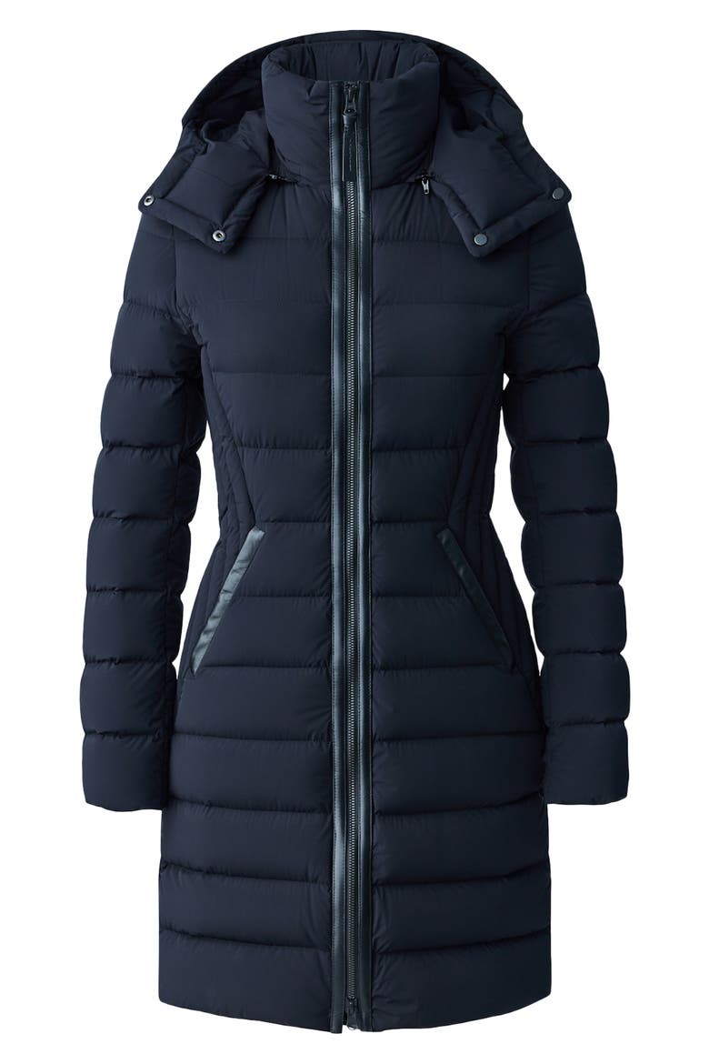 Farren Water Repellent Down Coat, Alternate, color, BLACK