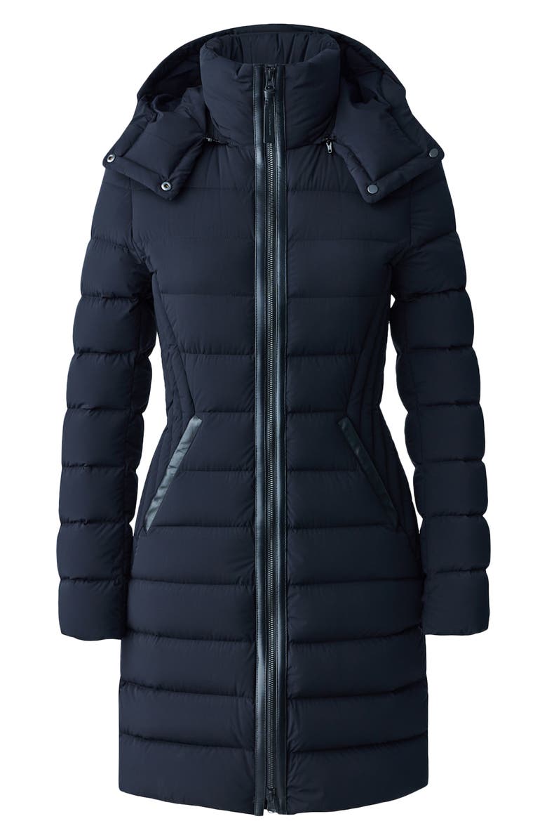 Mackage Farren Water Repellent Down Coat, Alternate, color, Black