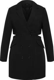 City Chic Marrie Double Breasted Long Sleeve Blazer Dress