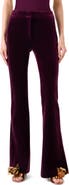 Akris Faris Velvet Scuba Knit Bootcut Pants