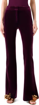 Akris Faris Velvet Scuba Knit Bootcut Pants