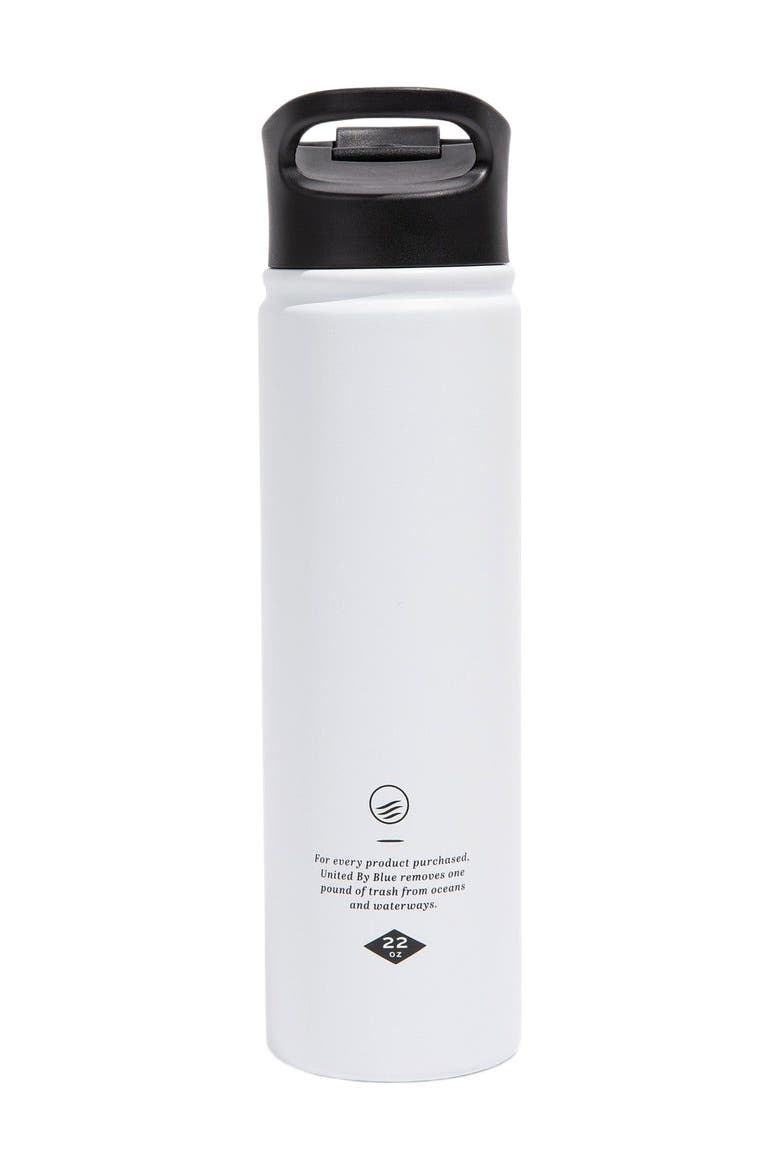 22 OZ Logo Insulated Steel Bottle, Alternate, color, White