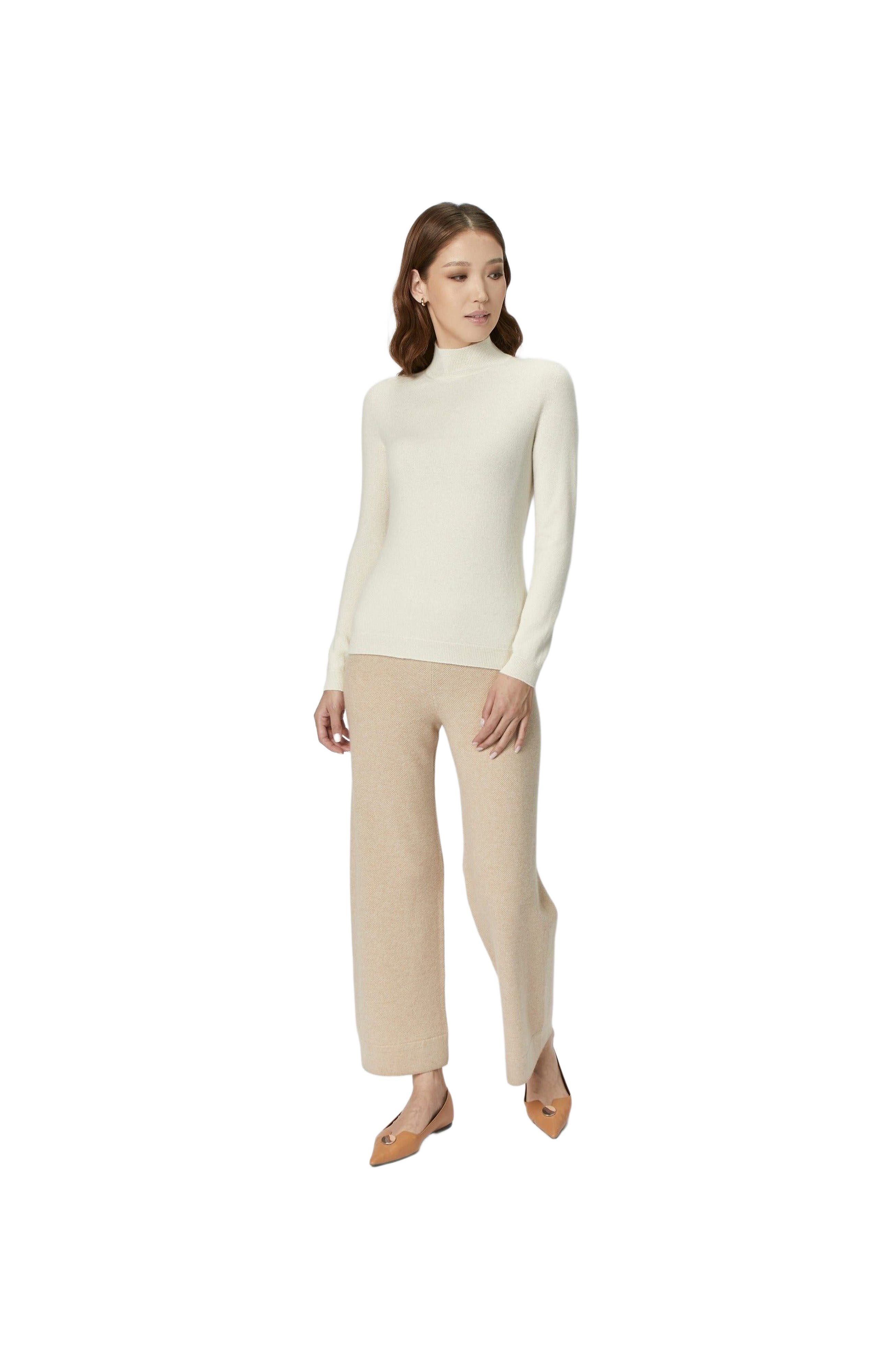 Cashmere Mock Neck Sweater - image 3